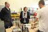 Alison McInnes MSP visits a prisoner workshop at Addiewell Prison.